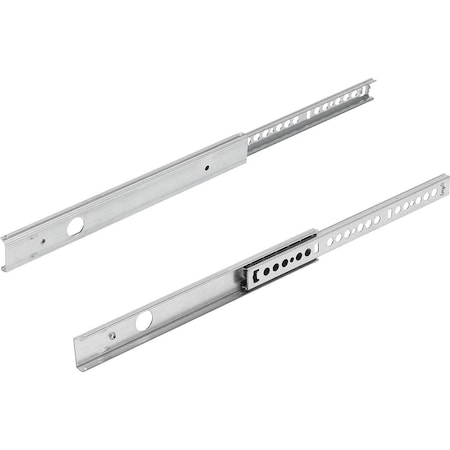 Kipp Telescopic Rail L=328 10X27, Partial Extension S=232, Fp=12, Steel Zinc Plated, Slot Mount, 1 Pr K1567.0328